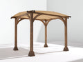 Sonnenschutz Pergola aus Holz 300 x 300 x 250 cm - Naturholz - Gartenpavillon mit Sonnenschutzdach