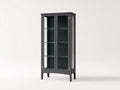 Vitrinen Holz und Glas 90x40x175 cm - Anthrazit - Zweitürige Vitrine mit Glasfronten und 4 Ablageebenen