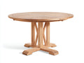 Gartentisch aus Holz 160x160x75 cm - Naturfarben - runder Esstisch für Garten und Terrasse